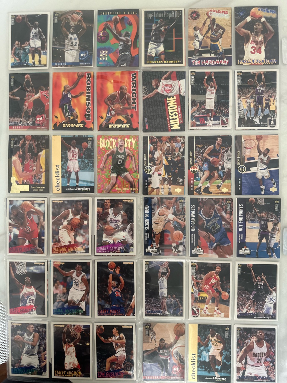 72 CARD LOT 🏀 Vintage 1990s NBA Basketball Cards